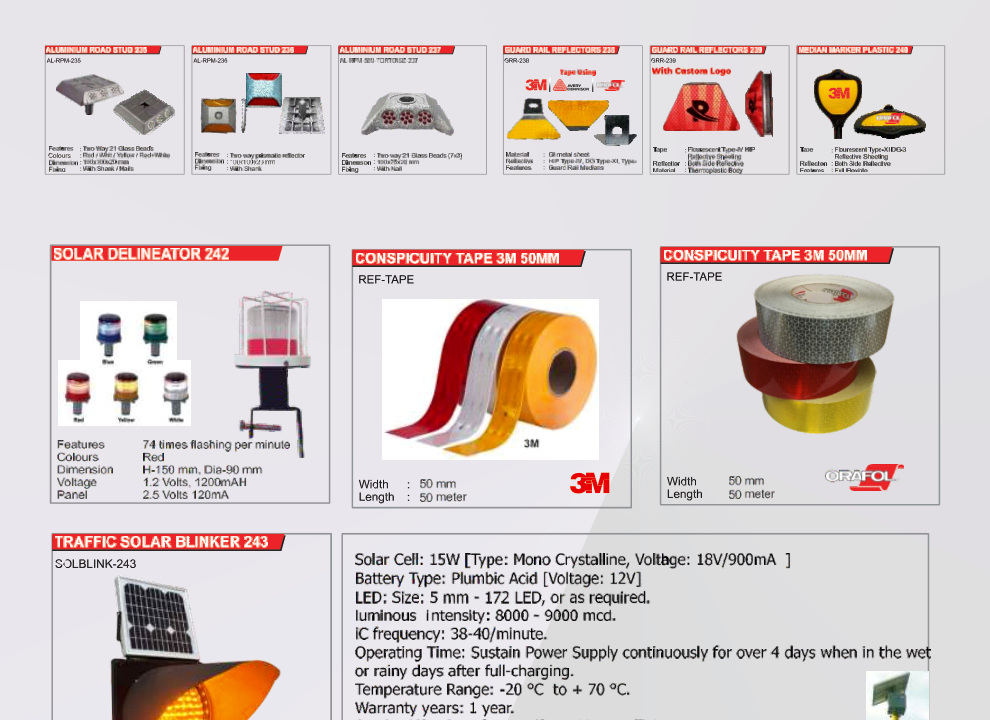 Real solar delineator products